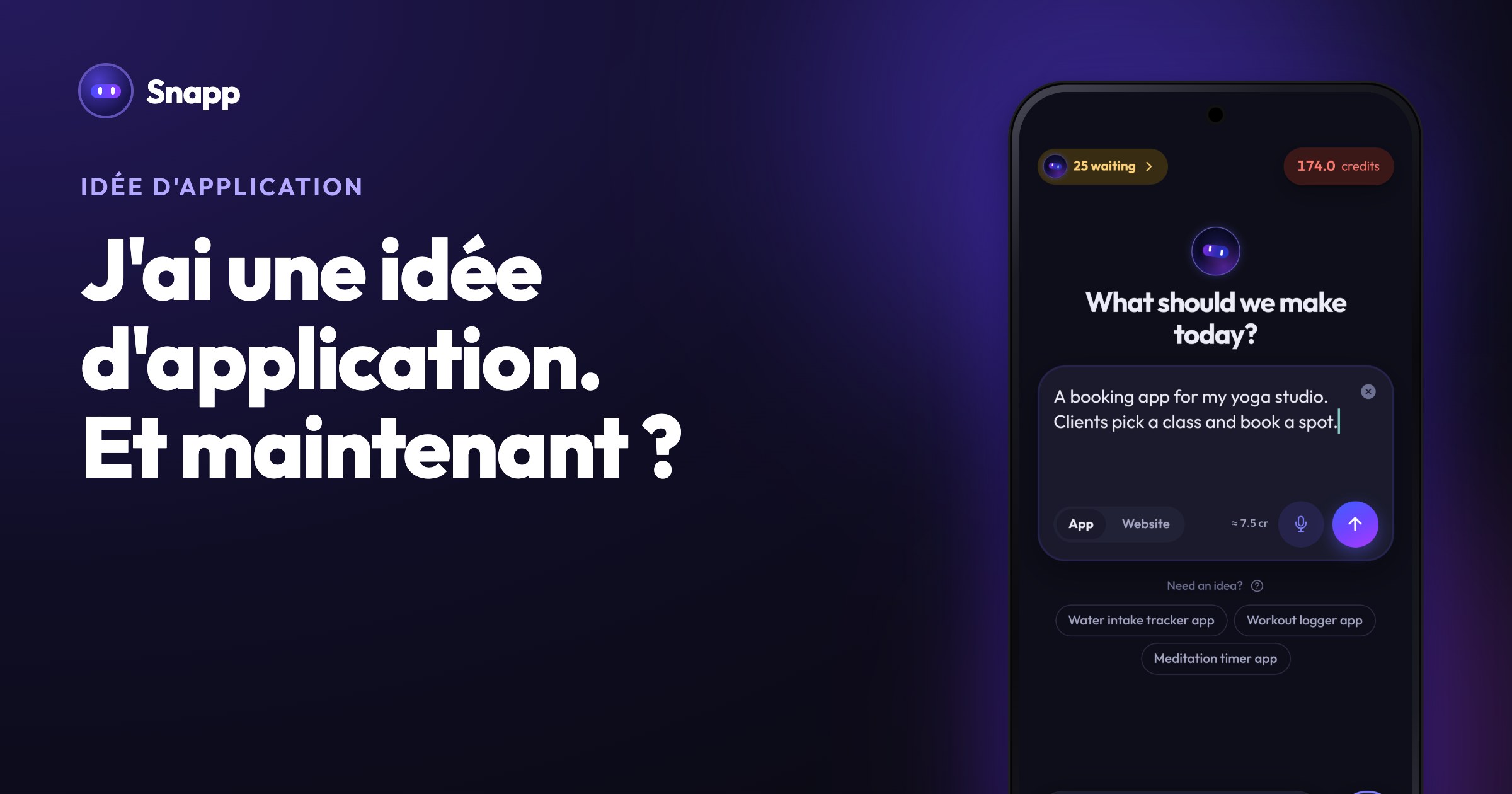 J'ai une idée d'application : comment faire, étape par étape