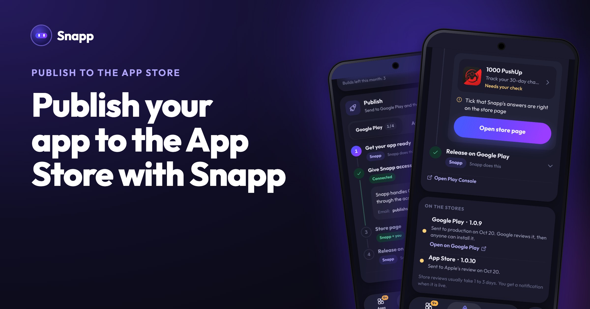 Publish your app to the App Store with Snapp
